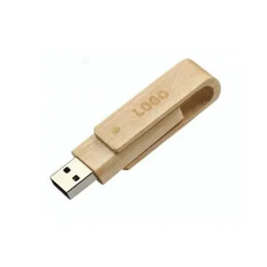 Clé USB en bois personnalisée avec logo larache maroc