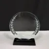 Trophée Rond Transparent en Cristal Personnalisé 2027