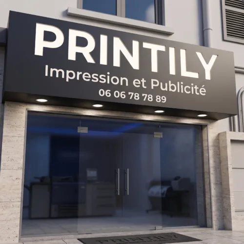 Enseigne publicitaire lumineuse Alucobond CNC Larache Maroc Enseigne publicitaire lumineuse Alucobond CNC Larache Maroc